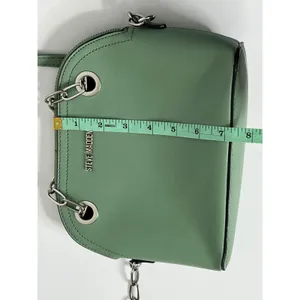 Steve Madden Sage Green Crossbody Bag Chain Detail Dome Purse Small Handbag thumbnail 4