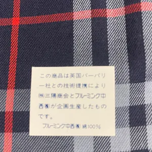 Burberry Navy Plaid Handkerchief thumbnail 3