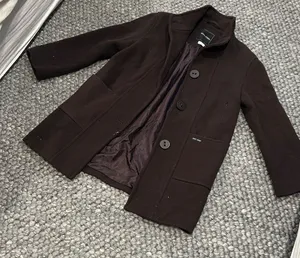 Saint James Paris Brown Wool Pea Coat thumbnail 1