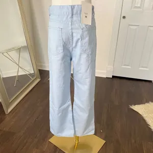 NWT Classic Light Blue Wide Leg Denim Jeans size M thumbnail 3