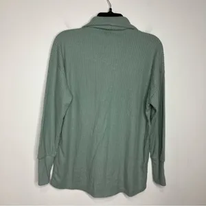 Loft‎ waffle knit cowl knit top green size medium thumbnail 10
