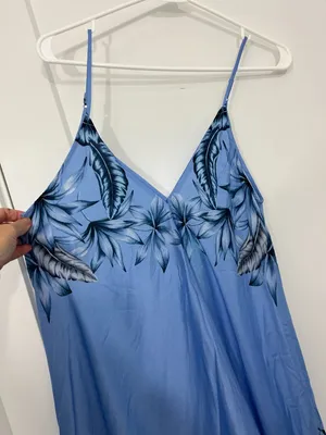 New Seafolly Small Pool Blue Tahitian Night Scarf Handkerchief Hem Midi Dress thumbnail 5