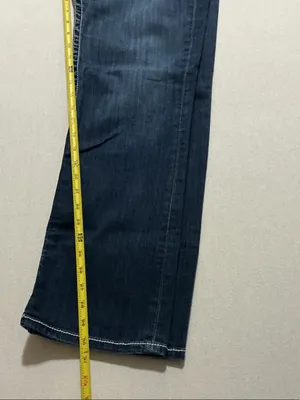 BKE Indigo Boot Cut Jeans with White Topstitching thumbnail 8