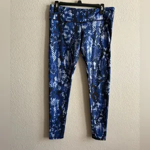 Alo Yoga Blue Snake Patterned Leggings M thumbnail 5