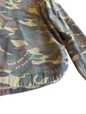 Sundry Button-Down Camo Jacket Shacket Layering 100% Cotton Streetwear Sz Large thumbnail 5