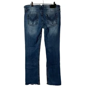 Vigoss Dark‎ Wash Mid Rise The Chelsea Boot Bootcut Jeans 11/12 thumbnail 2