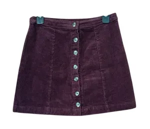 Forever-21 Women's Burgundy and Purple Skirt thumbnail 1