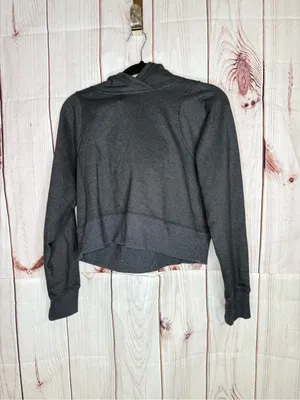 Lululemon Loungeful Cropped Hoodie *Spark Black / Black thumbnail 2
