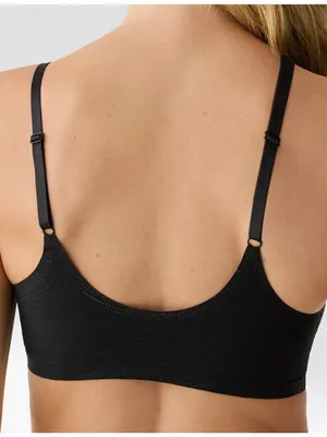True & Co Lace Triangle Bralette, Black, Size XL, NWT thumbnail 2
