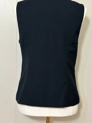 Abercrombie & Fitch Tailored Zip Vest Black Sleeveless Top Size M thumbnail 7
