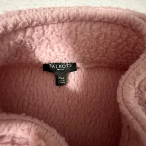Talbots Petite Pink Sherpa Fleece Full Zip Jacket XL Petite Dusty Rose Pockets thumbnail 3