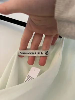Abercrombie & Fitch One-Shoulder Chiffon Mini Dress Light Mint Green M Tall NWT thumbnail 9