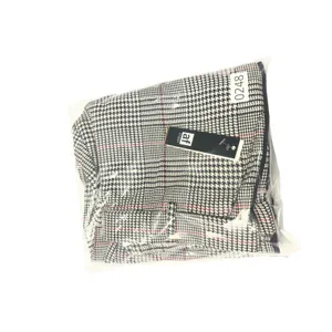 AF StudioNew York Womens Plaid Ankle Pants Black White Red RBWP015-5A Size M NWT thumbnail 7