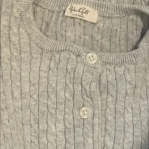Brandy Melville gray Zoe cable knit Cardigan Lightweight Knit one size thumbnail 2