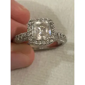 Ring band 925 sterling silver unique rare size 9 6.25g missing stone scrap thumbnail 2