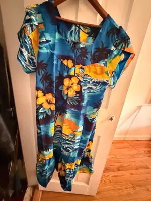 Hawaiian Mumu Blue Size one size thumbnail 1