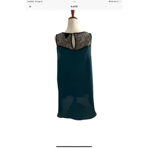 #9 Mossimo Green Sleeveless Blouse Women's Top Size Large thumbnail 2