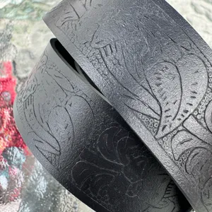 Vintage Womens CREATUM Belt Western Americana Cowgirl Floral Navajo 36”‎ Black thumbnail 2
