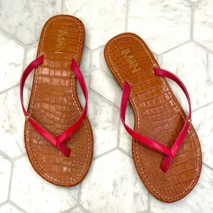 IMAN Pink and Tan‎ Flip Flop Sandals Size 8.5 Casual thumbnail 5
