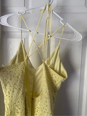 Kimchi Blue Urban Outfitters Lace fit flare halter Mini Dress Open Back Fairy sz 10 thumbnail 10