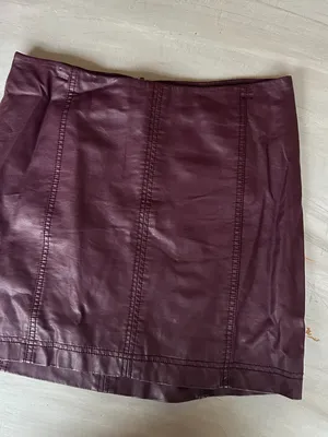Free People Femme Vegan Leather Mini Skirt Size 8 Size Medium Going Out Skirt thumbnail 3