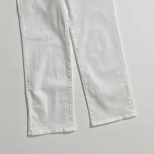 NWT!! J. CREW Lower Rise‎ Full Length Slim Wide Jeans Solid White Retro Size 24 thumbnail 4