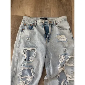 Aéropostale 90s Baggy High‎ Rise Distressed Jeans - Size 4 / 28" Waist thumbnail 2