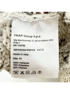 8 by Yoox Speckled Sweater Small Cozy Grandmacore Confetti Chunky Knit Retro Top thumbnail 9