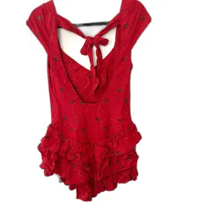 Kimchi Blue Drop Waist Scarlet Frilled Strawberry Romper Playsuit Size M Nwot! thumbnail 6