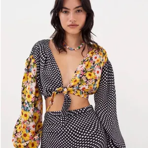 NWT For Love & Lemons Anya Crop Black‎ and White Polka Dot Top S $139 thumbnail 6