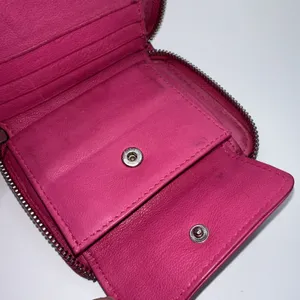 Michael Kors Quilted Pink Leather Small Zip Around Wallet Silver Tone Hardware thumbnail 9