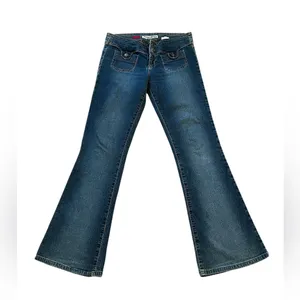 Vintage Y2K Paris Blues Low Rise Flare Jeans Juniors Size 9 thumbnail 2
