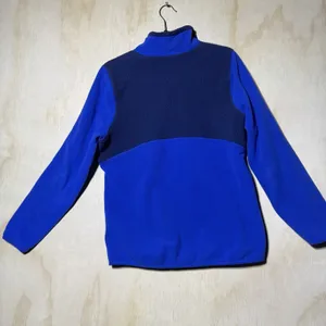 LL Bean Womens Medium Polartec Fleece Pullover Blue Navy Half Zip Chest Pocket thumbnail 7