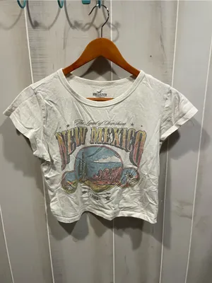 Cute Hollister crop New Mexico cap sleeve baby t-shirt scoop neck thumbnail 3
