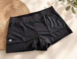 NWT Juicy Couture Women's Black Velour Shorts - Size Large 🖤✨ thumbnail 1