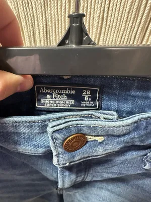 Abercrombie & Fitch Blue High-Rise Skinny Jeans thumbnail 2