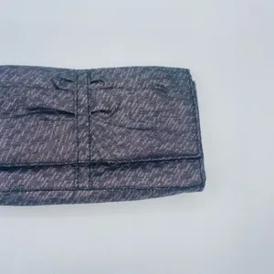 Lancome Silver Metallic Woven Fold-Over Magnetic Snap Button Clutch Wallet Purse thumbnail 3