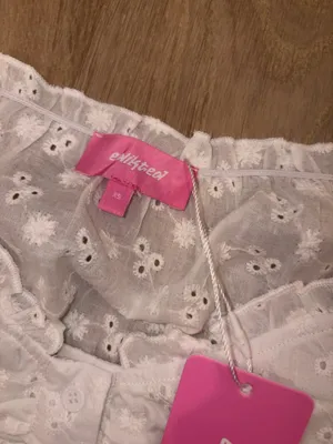 brand new edikted button up ruffle top xs with tags thumbnail 6