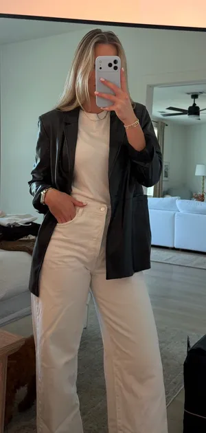 Evereve Leather Blazer thumbnail 1