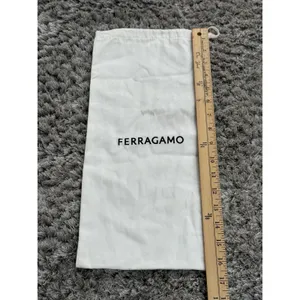 Single Salvatore Ferragamo Off White Canvas Storage Dustbag Cover 16x8 thumbnail 8