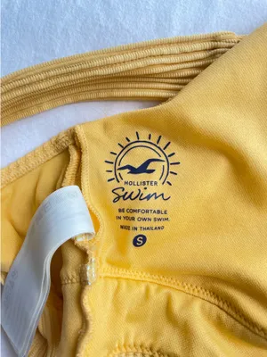 Hollister Yellow High-Waisted Ribbed Bikini Set thumbnail 4
