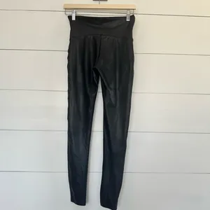 Spanx Women’s Large Black Faux Leather Leggings thumbnail 2