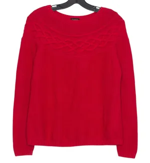 Talbots Sweater Holiday Christmas Classic Minimalist Festive Cozy Red Size Small thumbnail 1