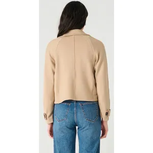 Dex Tan Double Breasted Knit Cropped Blazer Jacket Extra Large NEW Size XL thumbnail 2