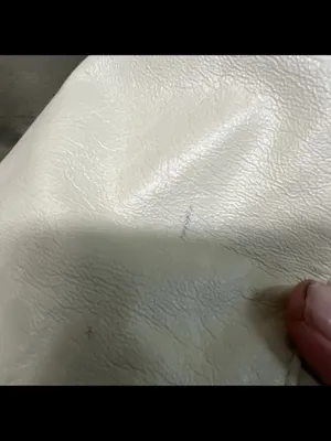 Vintage Giovinezza Moda By Rocco New York Leather Coat Off-White. Size M Glam thumbnail 5