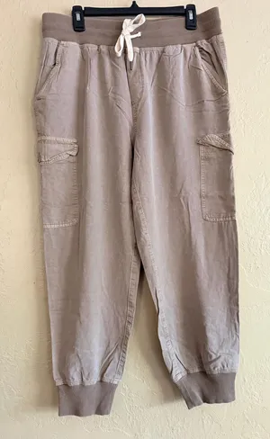 aerie Women's Taupe Cargo Jogger Pants thumbnail 1
