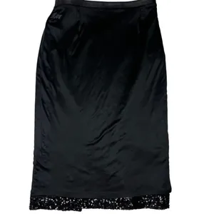 Express Vintage Black Sequin Pencil Skirt Midi Sz 00 Cocktail Festive Holiday thumbnail 9