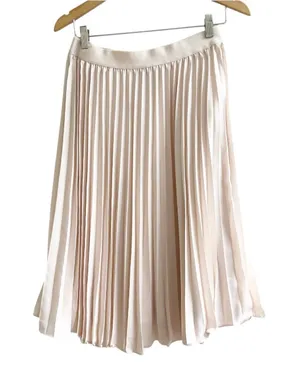 Grace Karin Midi Skirt Women's L Blush Pink Pleated Elastic Waist Coquette thumbnail 1