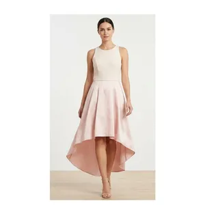 Eliza J Sz 10 Pink Blush High‎ Low Formal Dress Sleeveless Open Back thumbnail 13