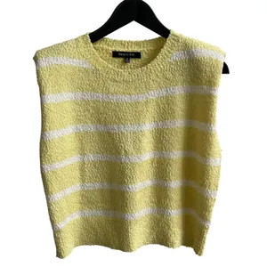 Strut & Bolt Womens Striped Textured‎ Knit Sleeveless Sweater Top Medium Yellow thumbnail 2